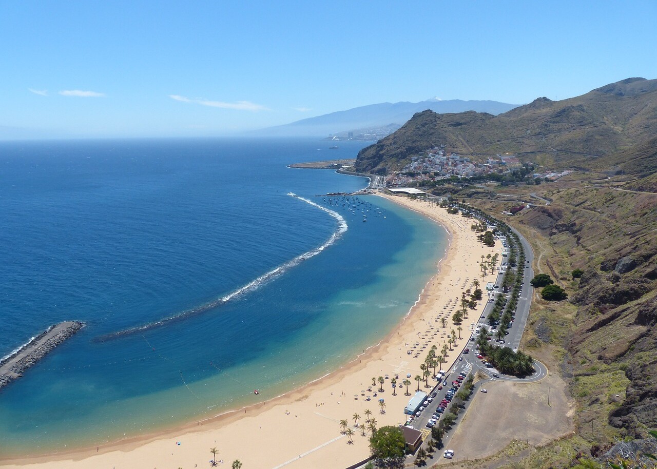 Blendender Sandstrand auf Teneriffa